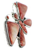 Large Statement Red Oyster Shell Butterfly Ring Size 8 PS72880